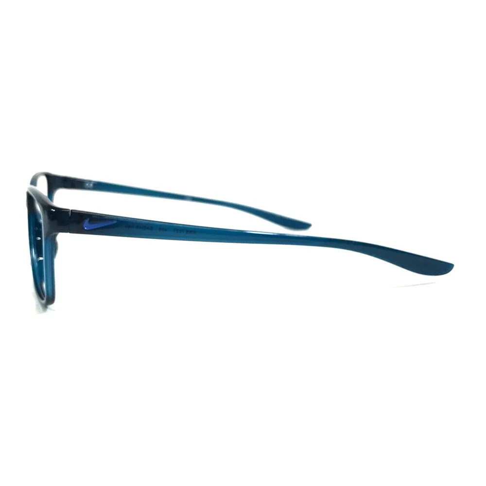 Nike Eyeglasses Frames 7027 405 Shiny Blue Midnight Rectangle 52-15-140